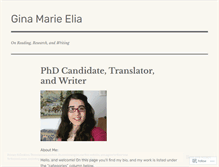 Tablet Screenshot of ginamarieelia.com